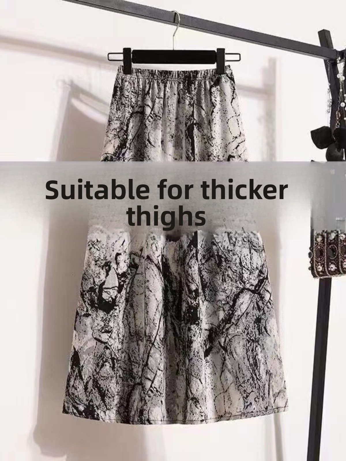 A-Line Skirt Midi - plus Size Women's New Chinese Style