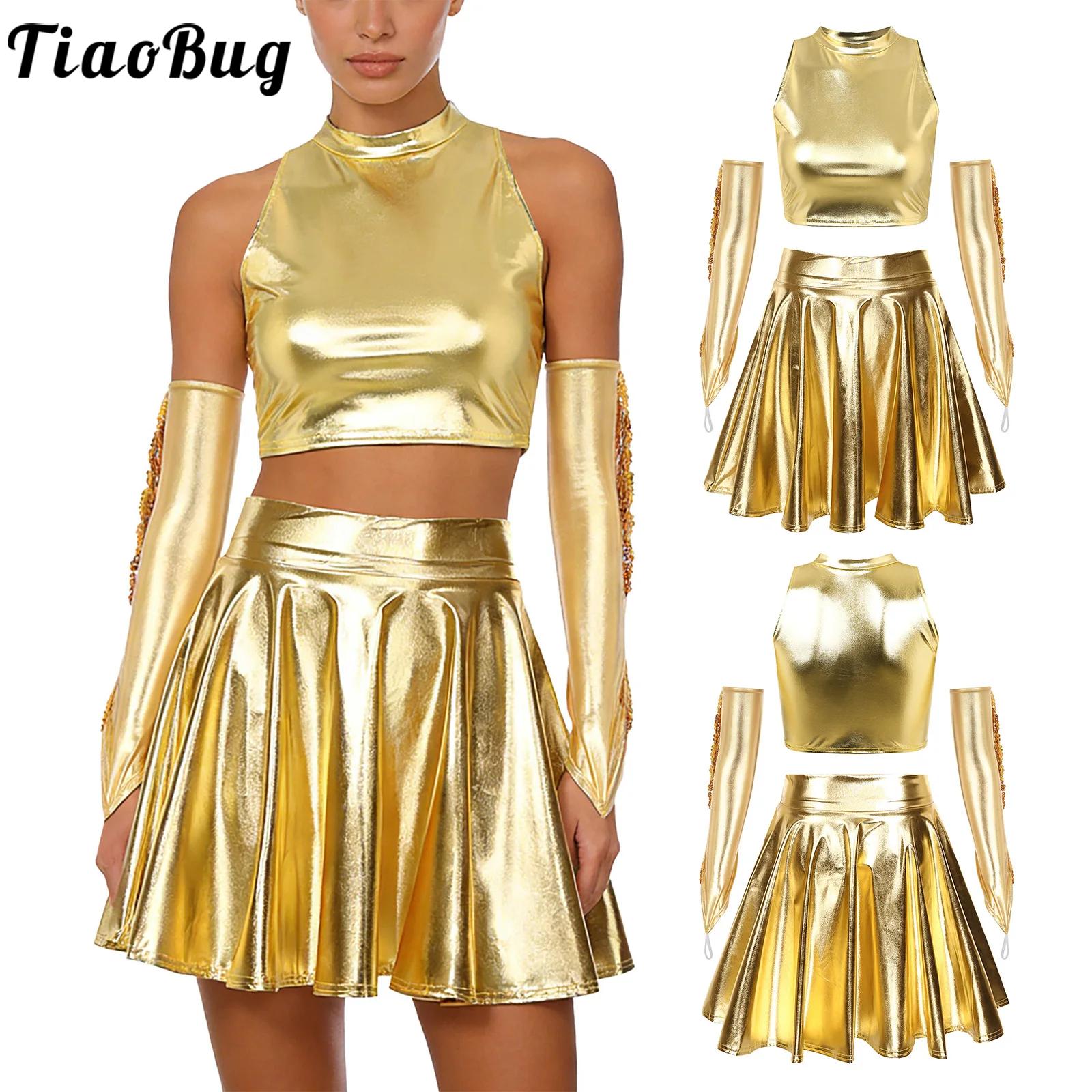 Women'S Fashion Gloves - Women Adults Fashion Metallic Vest with