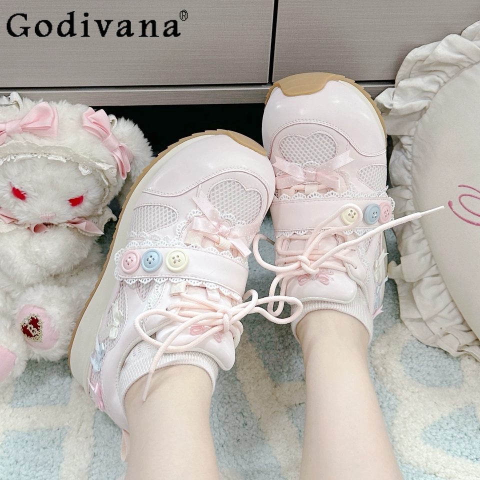 Women'S Fashion For 2025 - Japanese Cute Girls Sweet Lo Sneakers