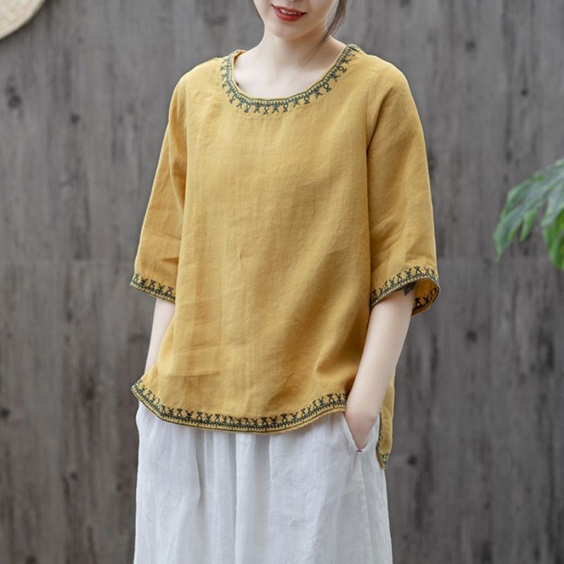 Women'S Fashion From The 70S - Vintage 70s Mexican Ethnic Flower Embroidery