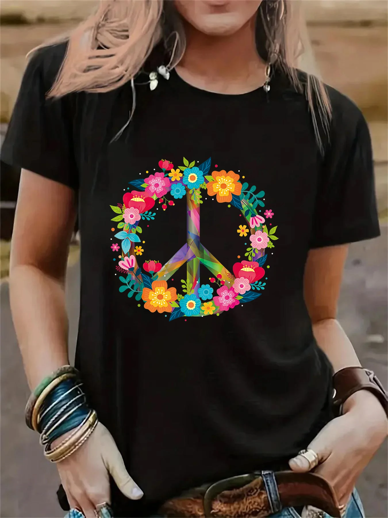 Women'S Fashion From The 70S - Peace Love Hippie Costume Tie Die