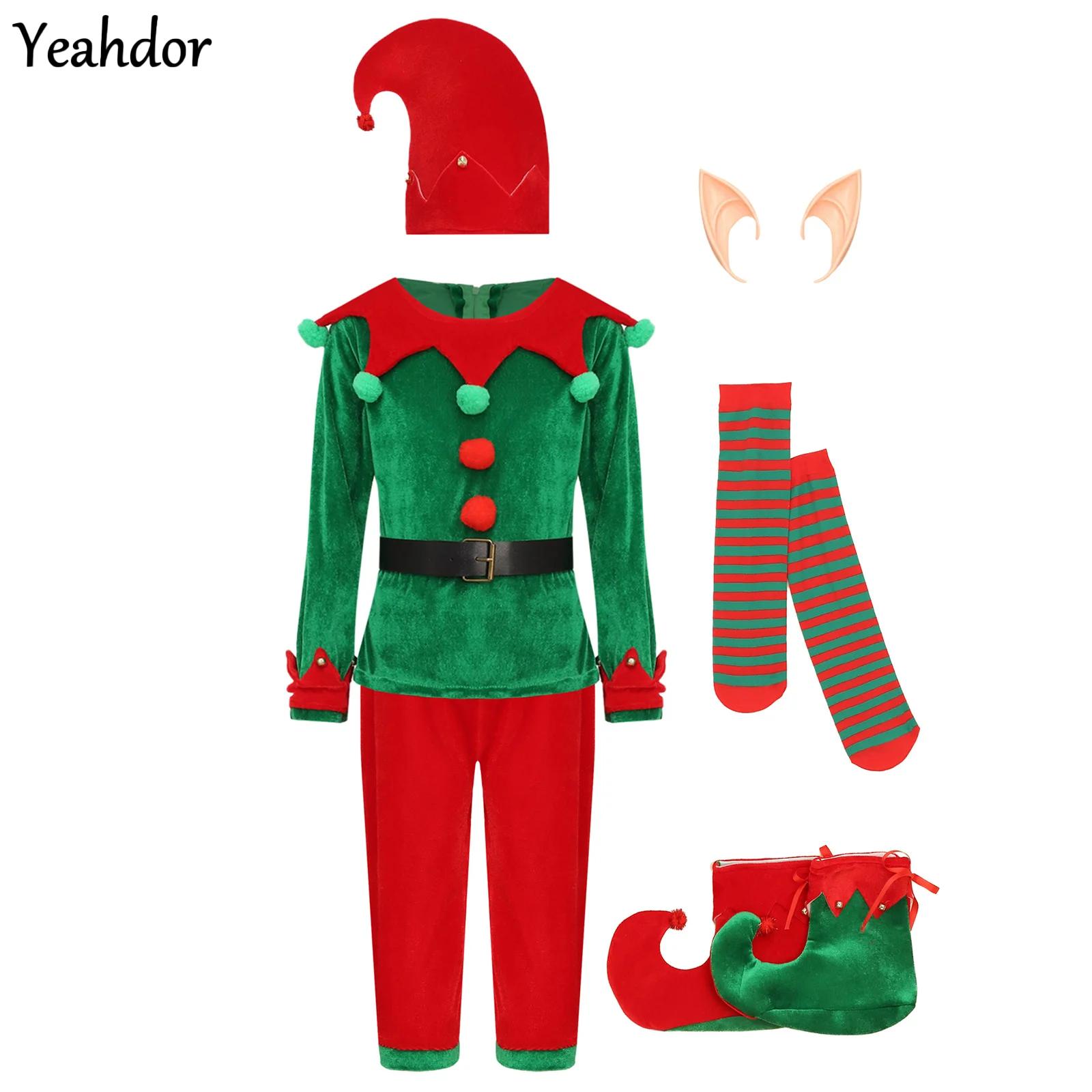 Belted Shirt Dress - Boys Christmas Santa Claus Costume New