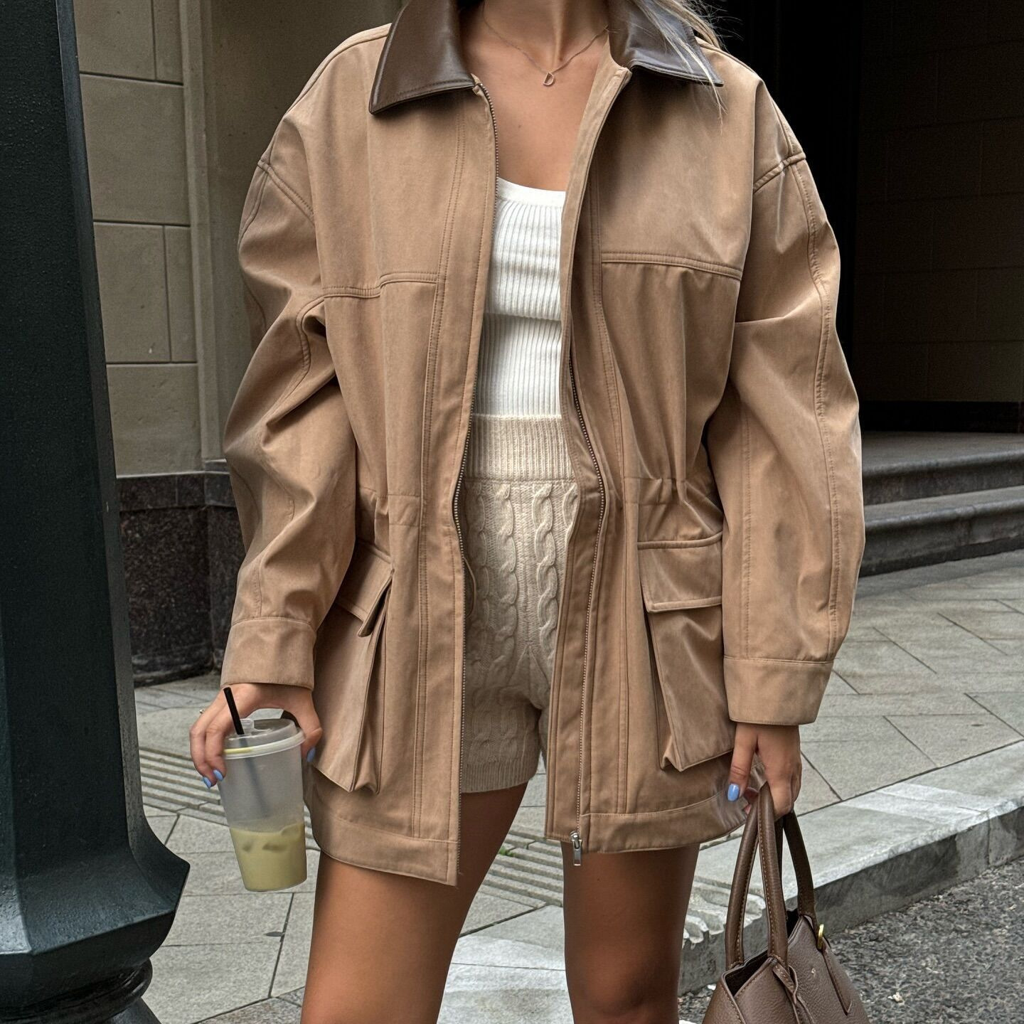 Women'S Fashion Utility Jacket - Fashionable Streetwear Trench Coat for Women