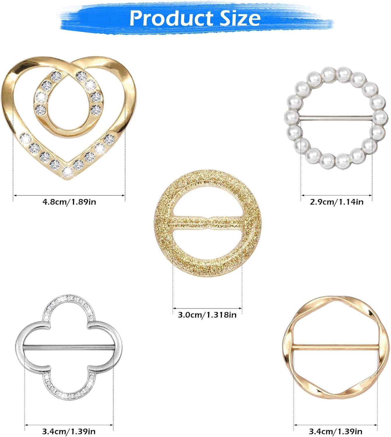 10Pcs Scarf Rings with Pearl & - Belted Shirt Dress avis et prix