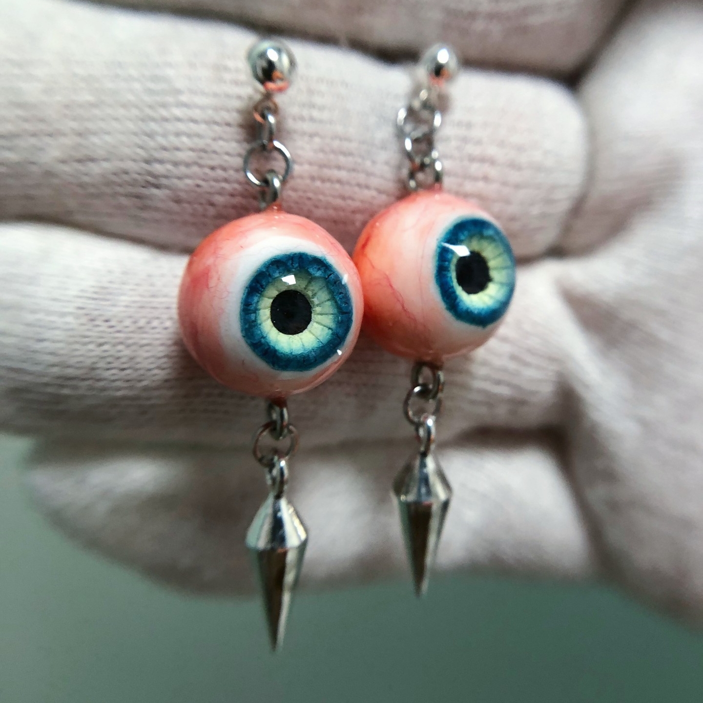3160 Moss Green Eye Ball Hoop  - Women'S Fashion Edgy avis et prix