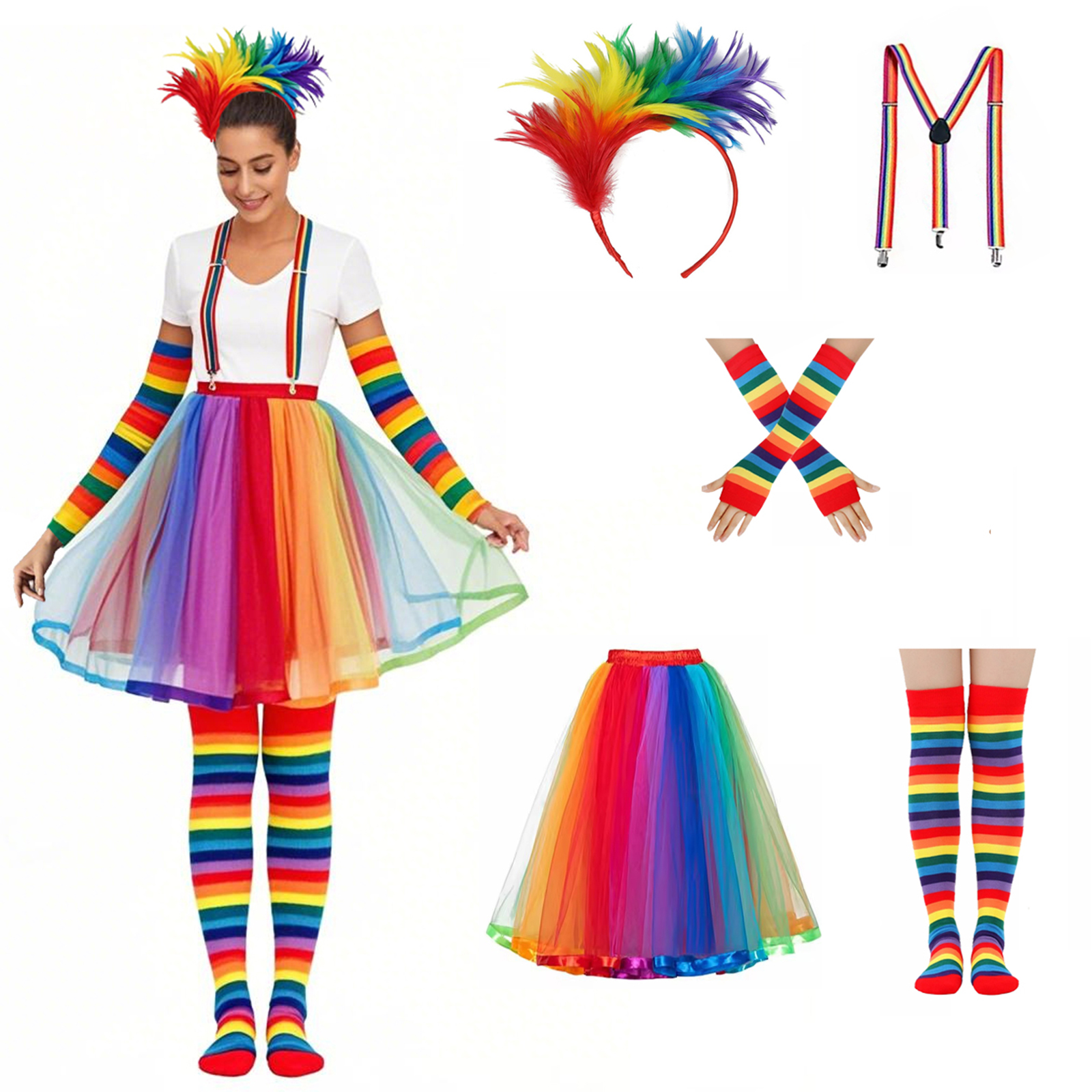 Rainbow Headband Strap Sleeve  - Belted Shirt Dress avis et prix