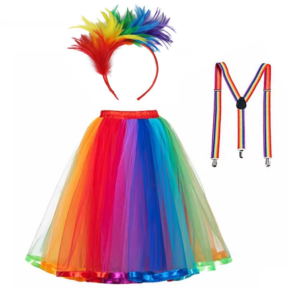 Rainbow Headband Strap Sleeve  - Belted Shirt Dress avis et prix