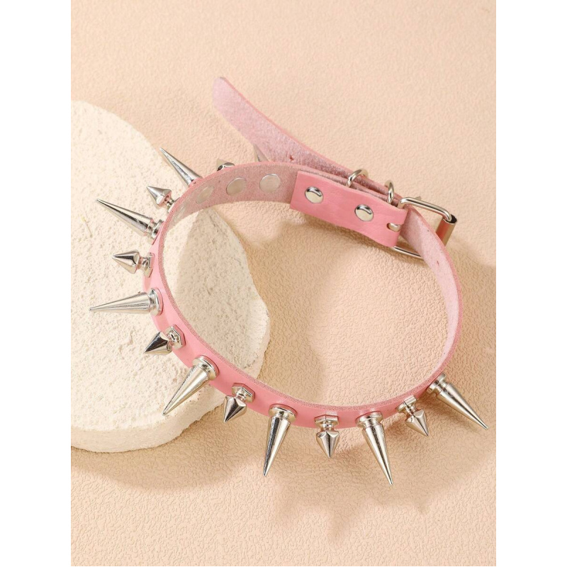 1pc Gothic Punk Spiked Leather - Women'S Fashion Edgy avis et prix
