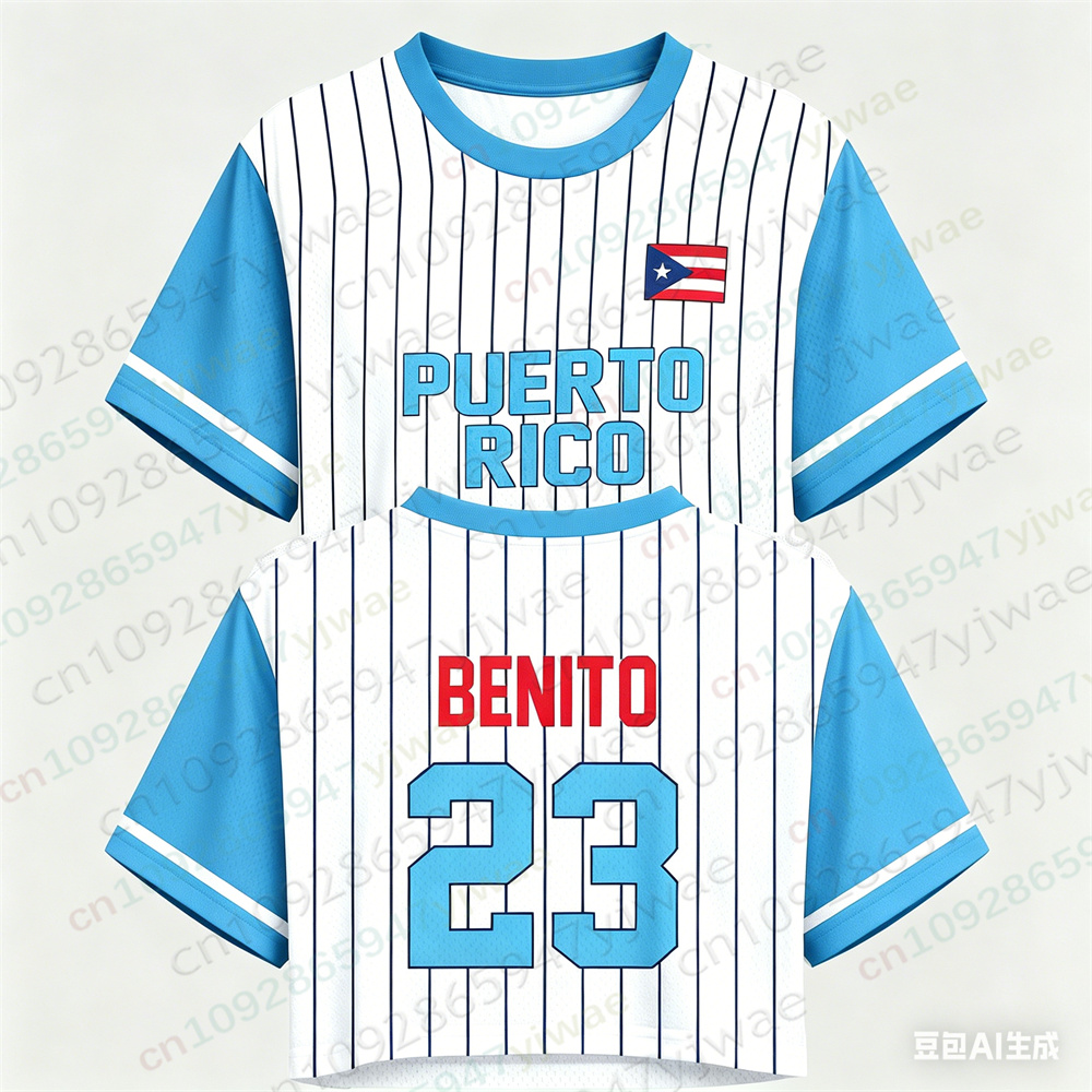 Puerto Rico Crop Top Jersey Pu - Women'S Fashion Rugby Top avis et prix