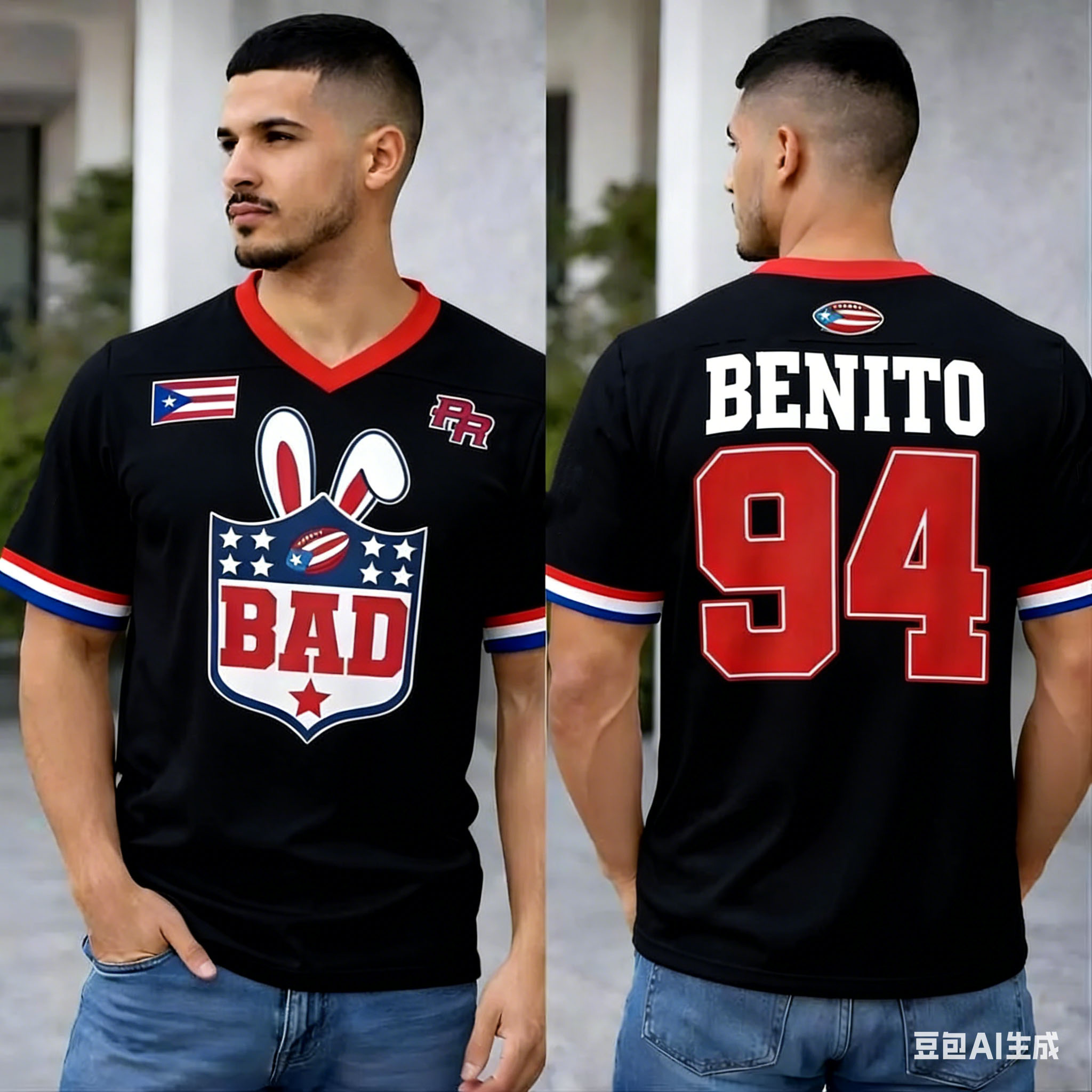 Puerto Rico Oversized Jersey P - Women'S Fashion Rugby Top avis et prix