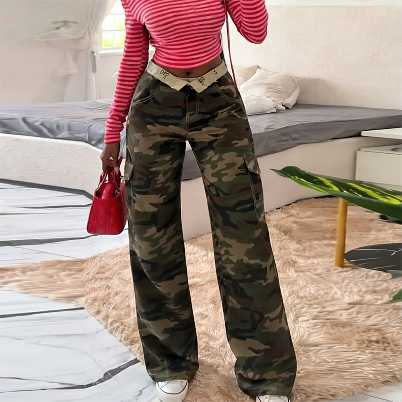 New Women's Camouflage Cargo J - Women'S Fashion Utility Pants avis et prix