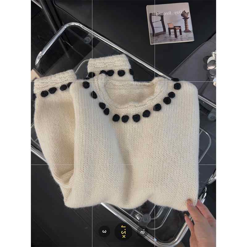 Women's White O-Neck Pullover  - Women'S Fashion In The 90S avis et prix
