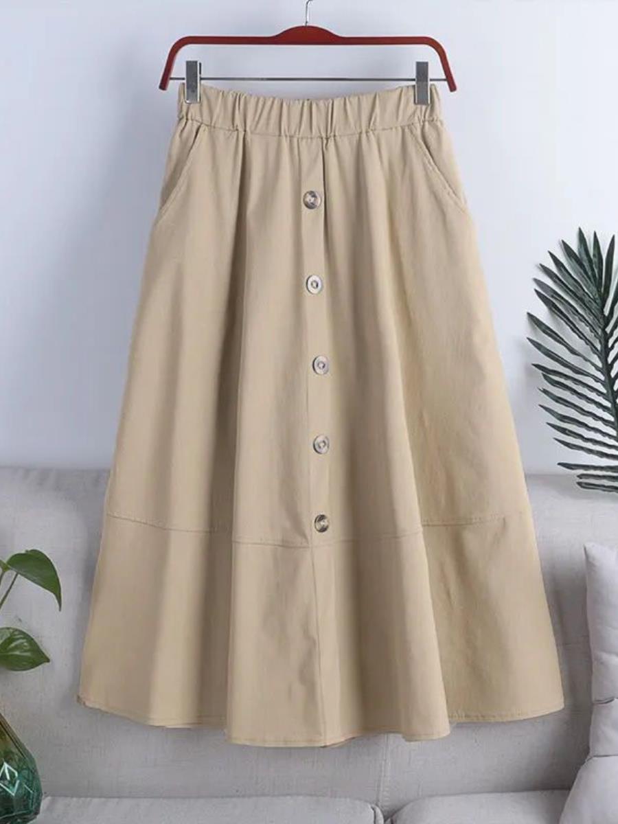 Summer New Style High Waist Mi - A-Line Skirt Midi avis et prix