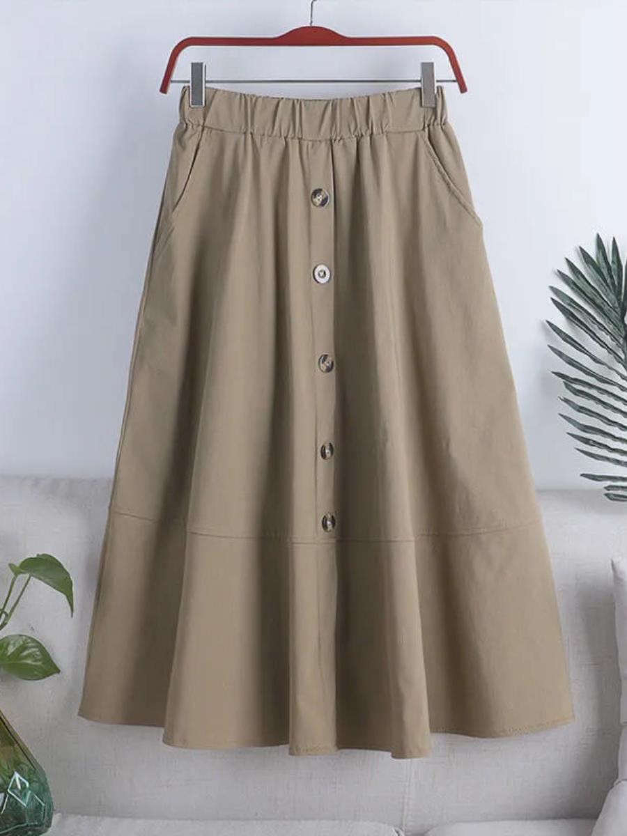 Summer New Style High Waist Mi - A-Line Skirt Midi avis et prix