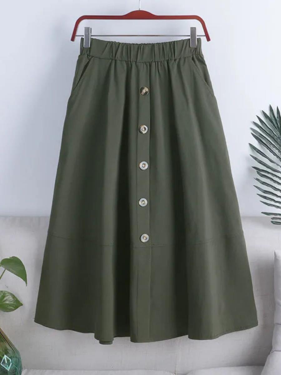 Summer New Style High Waist Mi - A-Line Skirt Midi avis et prix