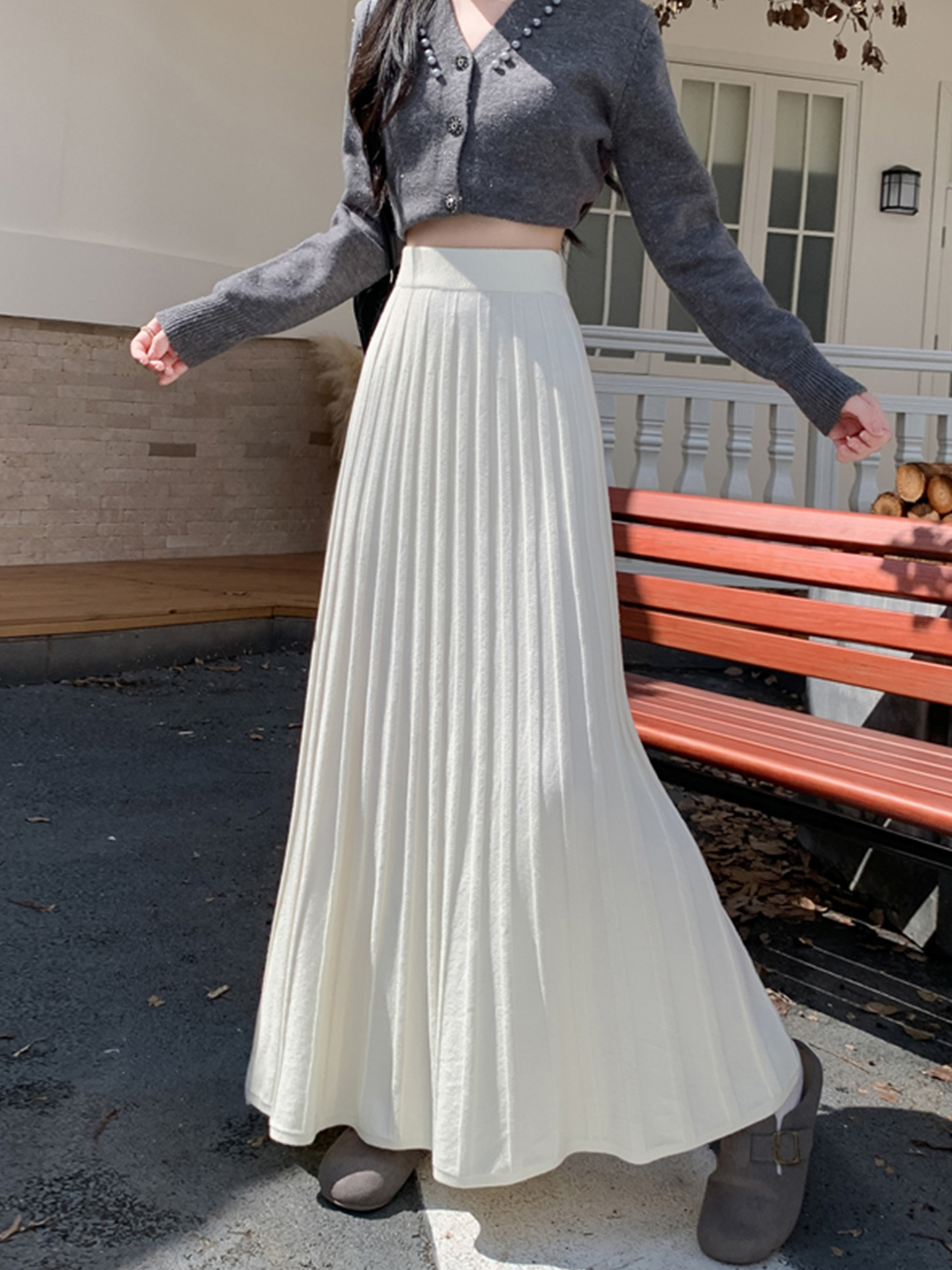 Emily Clud Recommended Knitted - A-Line Skirt Midi avis et prix
