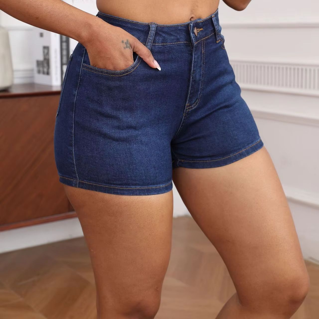 шорты джинсовые Blue High-Wais - Women'S Fashion Retailers avis et prix