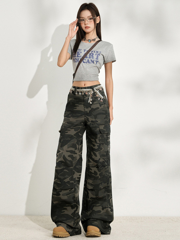 Fashion Camouflage Women Jeans - Women'S Fashion Utility Pants avis et prix