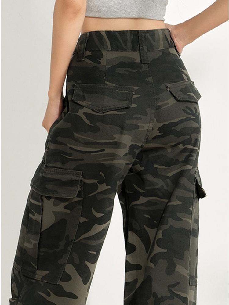 Fashion Camouflage Women Jeans - Women'S Fashion Utility Pants avis et prix