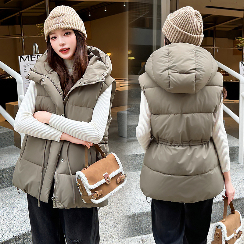 Winter Down Cotton Vest Jacket - Puffer Vest Fashion Women avis et prix