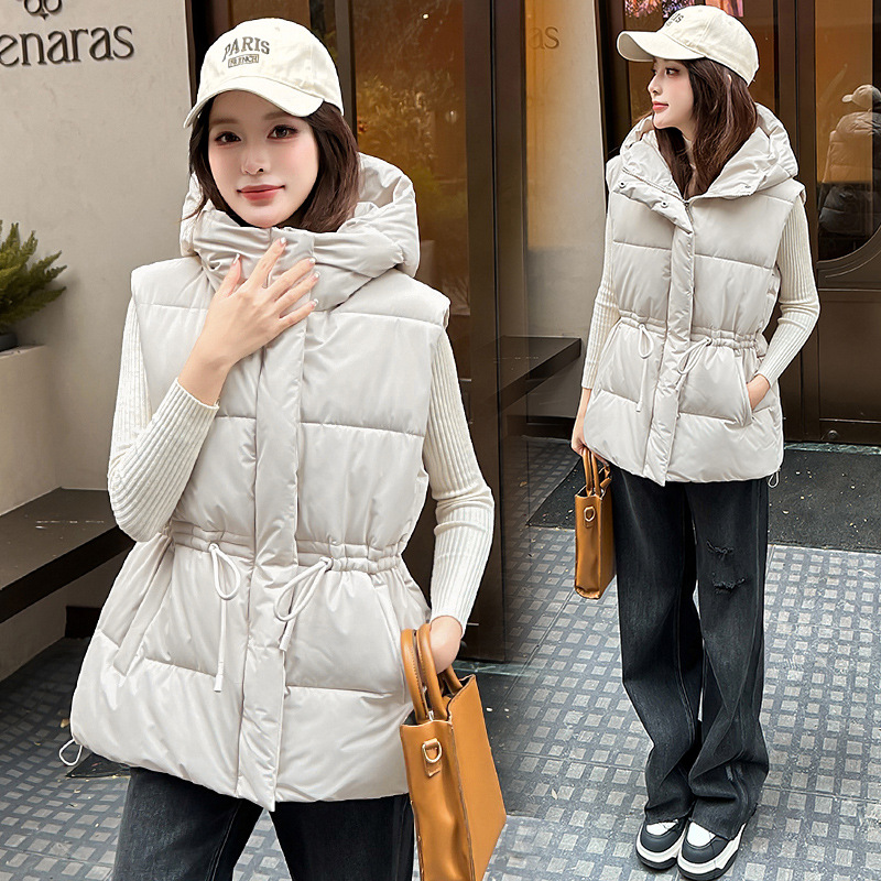 Winter Down Cotton Vest Jacket - Puffer Vest Fashion Women avis et prix
