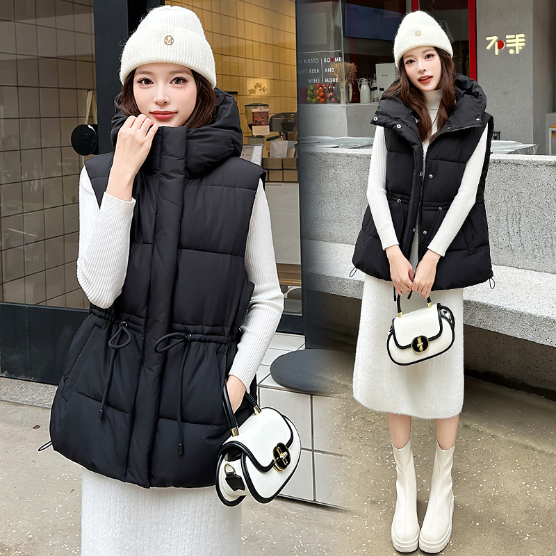 Winter Down Cotton Vest Jacket - Puffer Vest Fashion Women avis et prix
