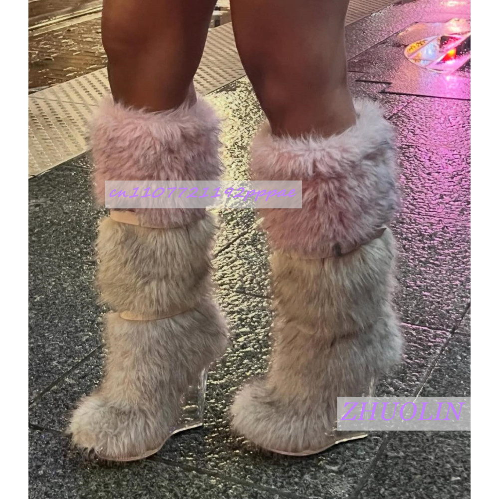 Winter Gradient Furry Transpar - Women'S Fashion Trends avis et prix