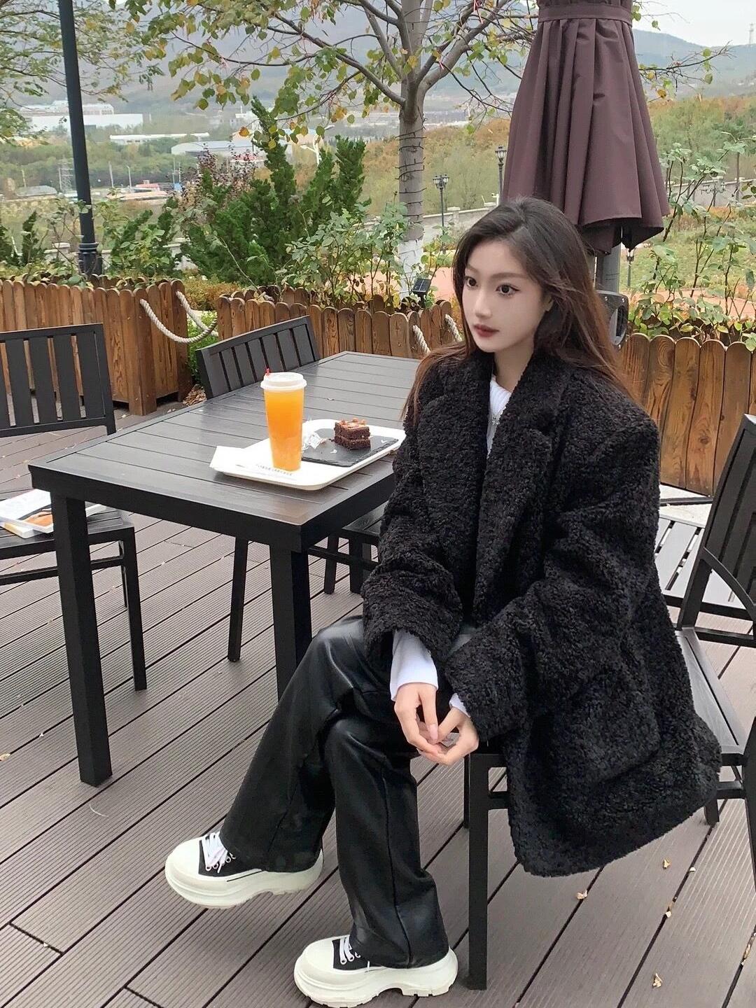 Lamb Wool Jacket Spring Woman  - Women'S Fashion Utility Jacket avis et prix