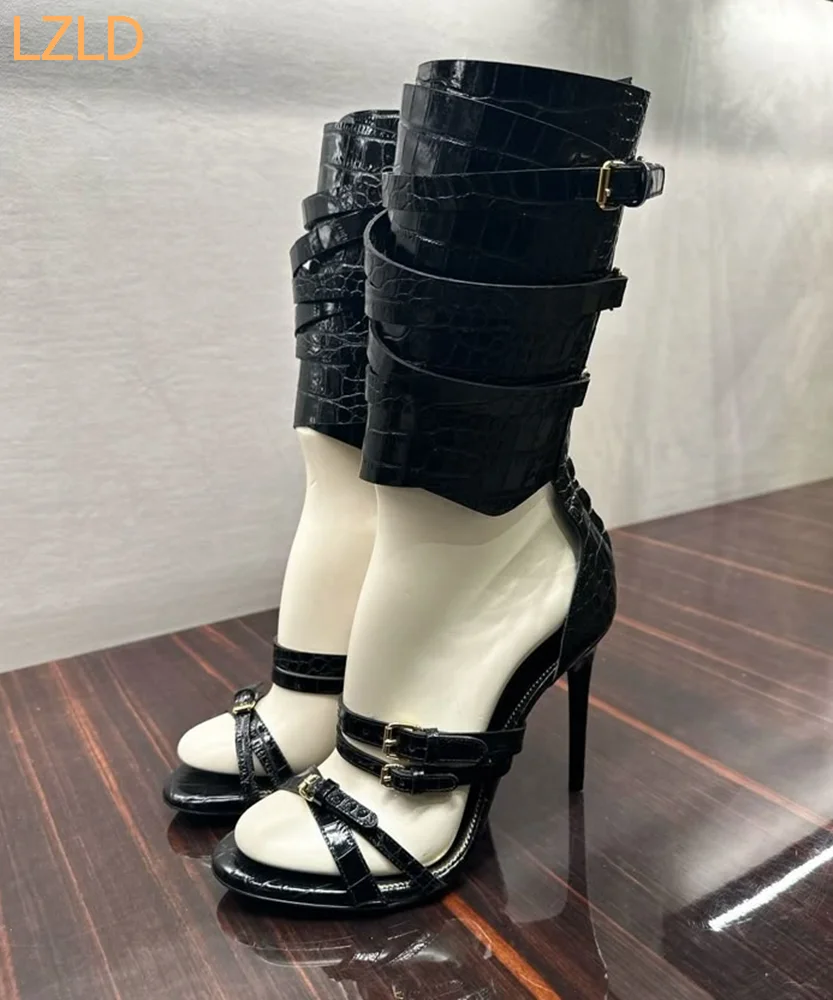 Black Sexy Catwalk Women Sanda - Fashion Women Belt avis et prix