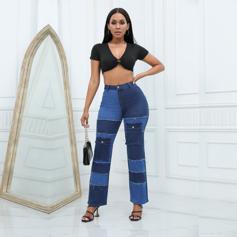 Utility Style Color Block Mult - Women'S Fashion Utility Pants avis et prix