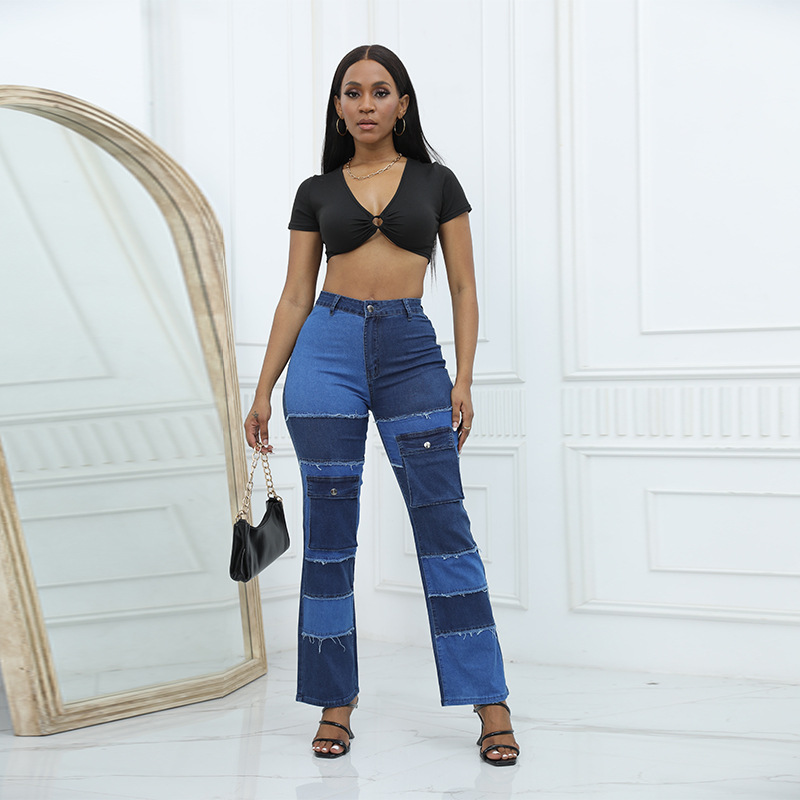 Utility Style Color Block Mult - Women'S Fashion Utility Pants avis et prix