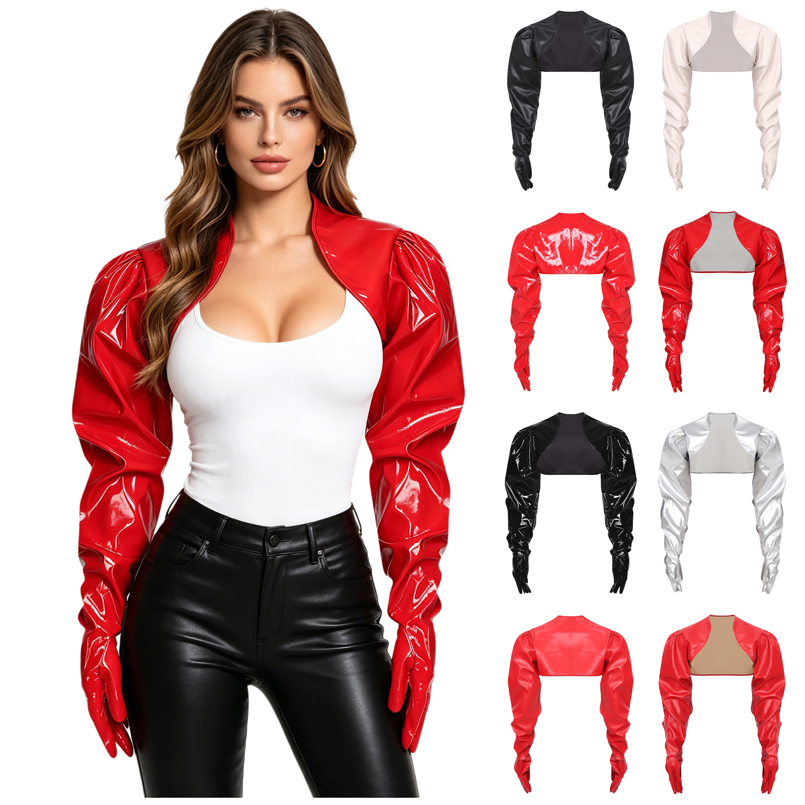 Womens Female Wet Look PU Card - Women'S Fashion Gloves avis et prix