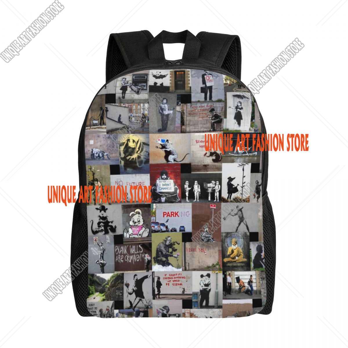 Graffiti Laptop Backpack Men W - Women'S Fashion London avis et prix