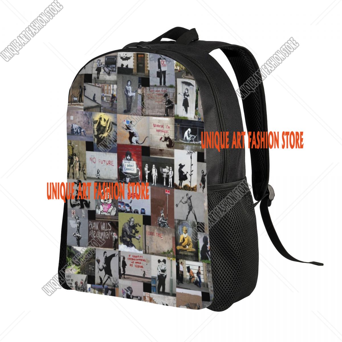 Graffiti Laptop Backpack Men W - Women'S Fashion London avis et prix