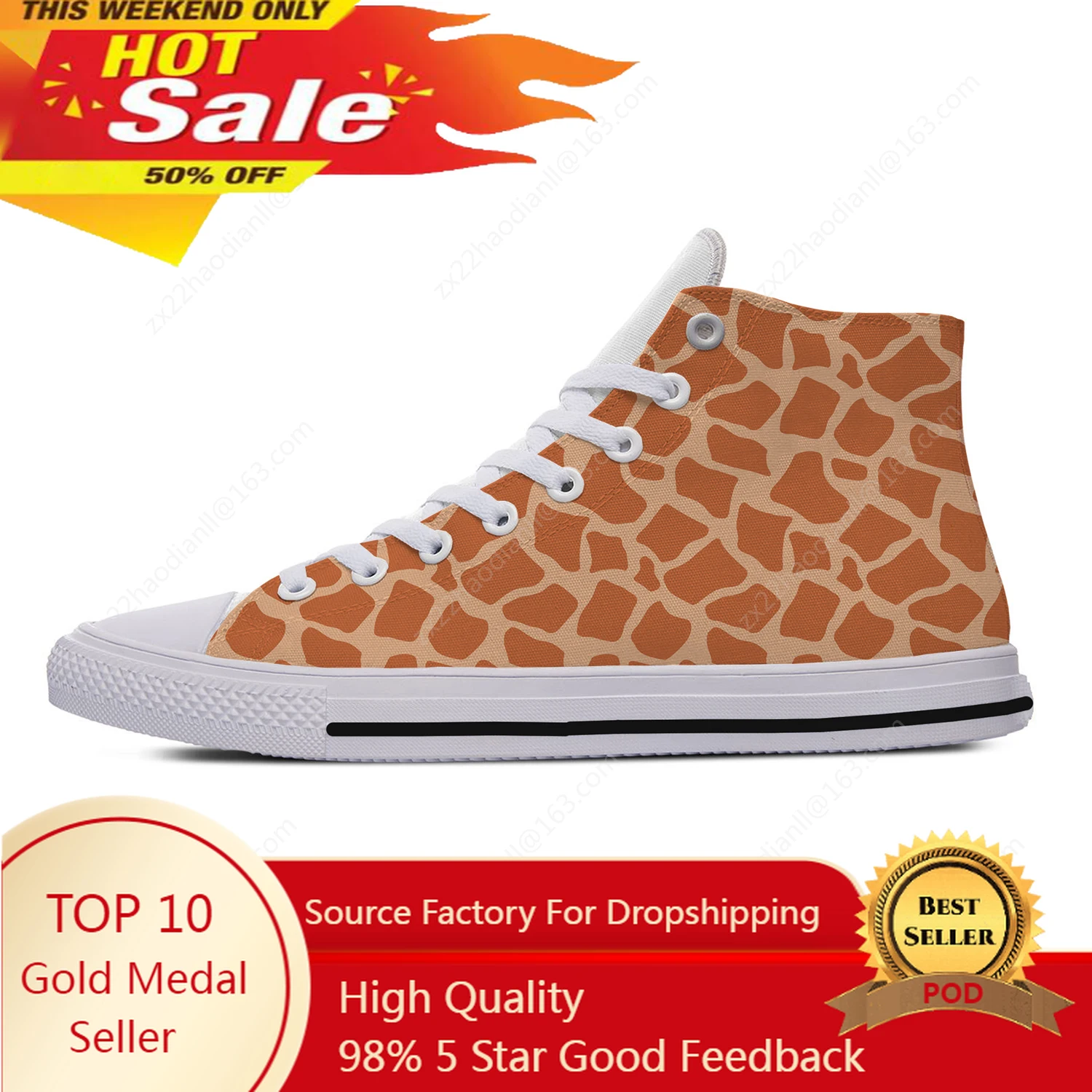 Giraffe Animal High Top Sneake - Women'S Fashion Running Shoes avis et prix