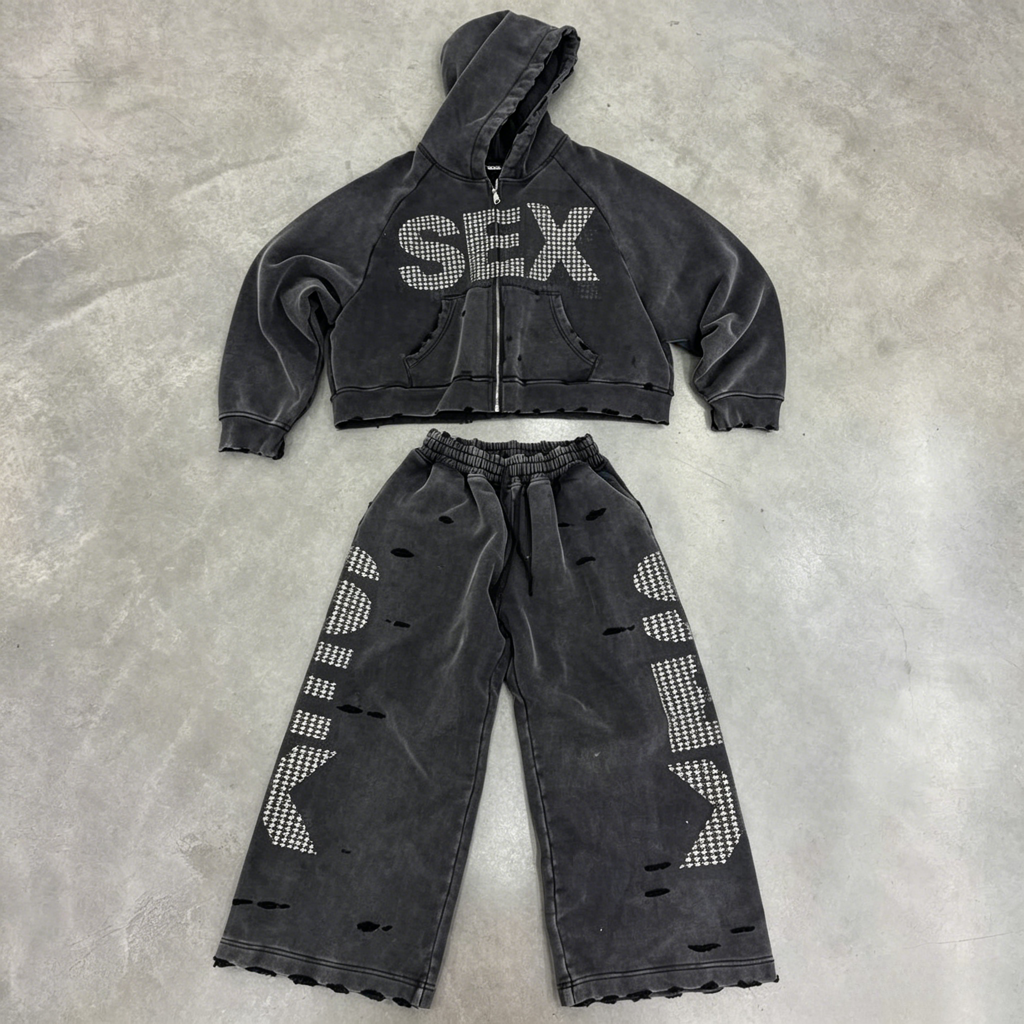 Y2K Sex Hoodie Set Oversized R - Women'S Fashion Hoodies avis et prix