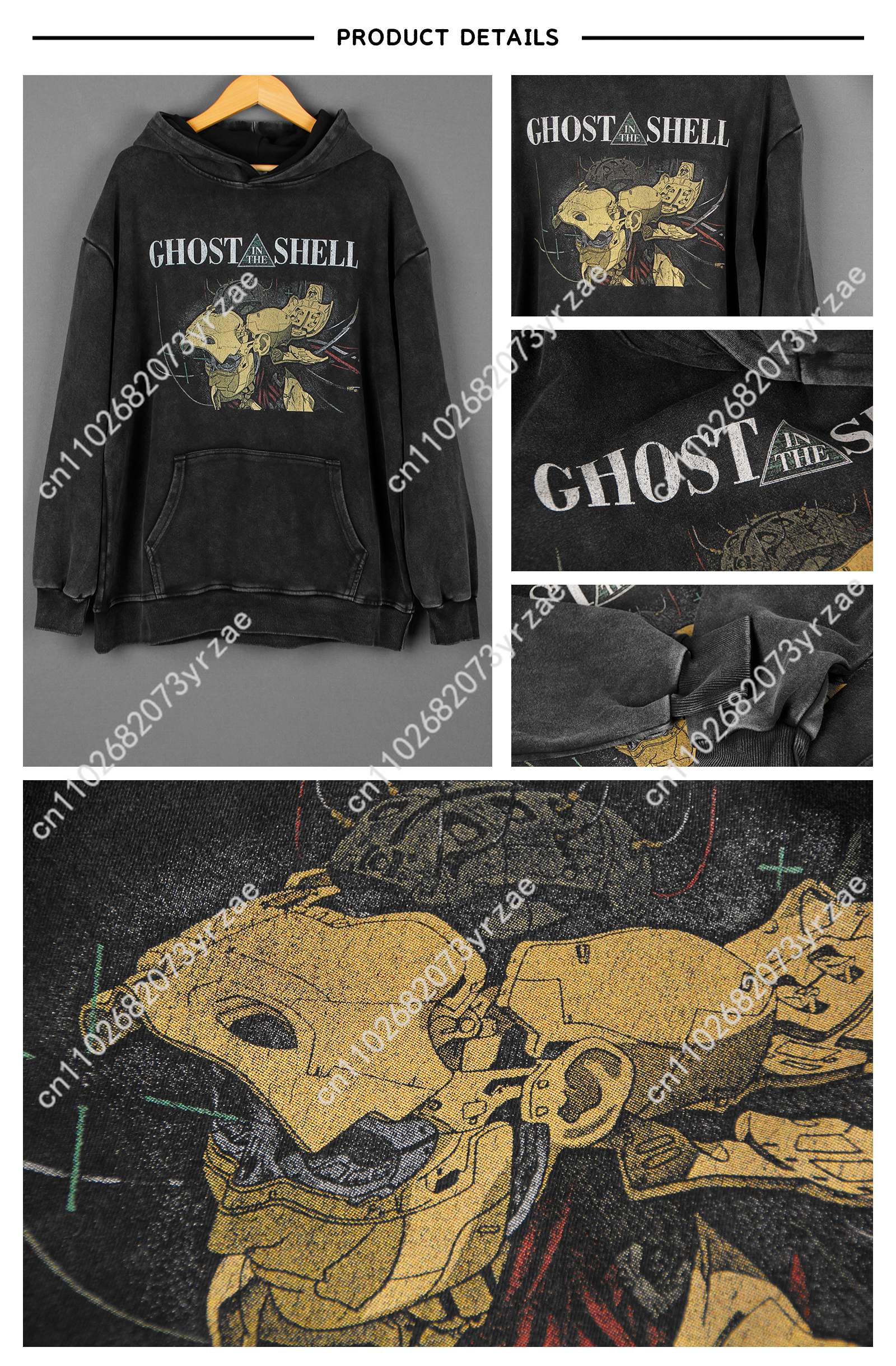 Ghost In The Shell Retro Wash  - Women'S Fashion Hoodies avis et prix