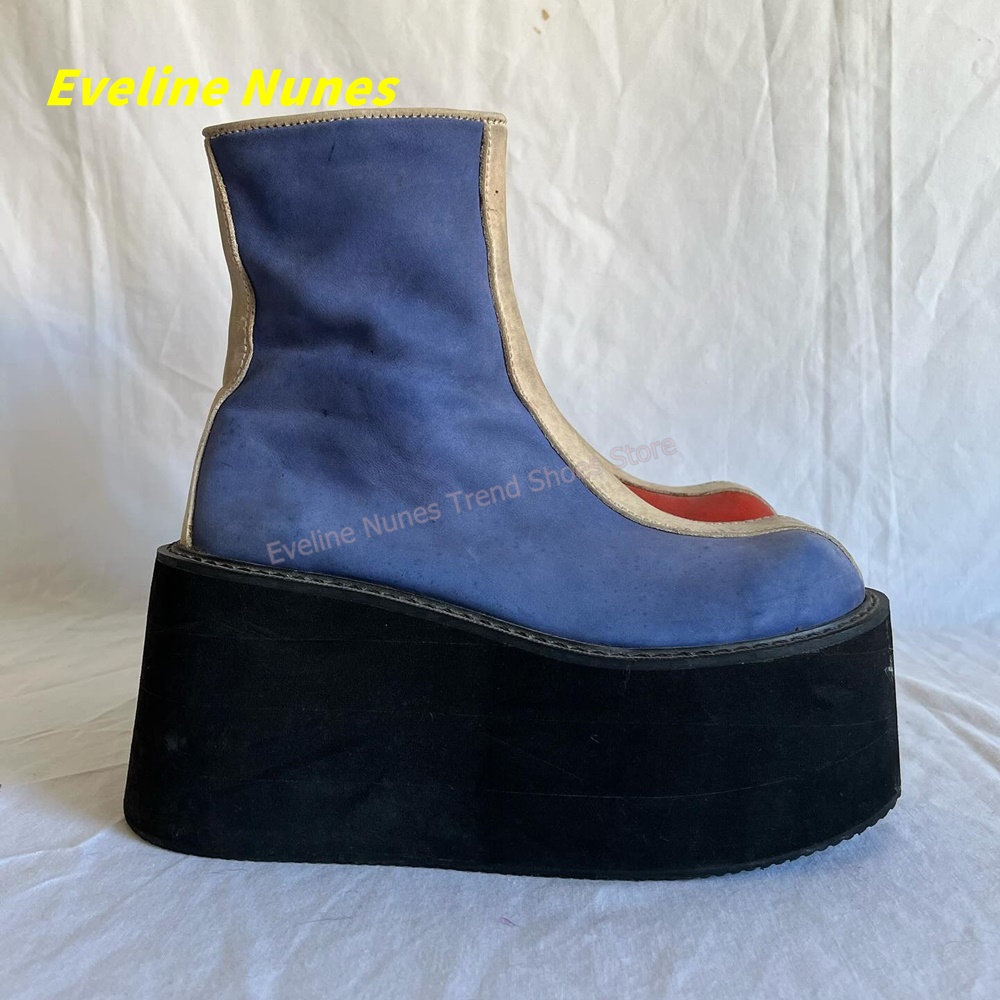 Y2K Red Blue Platform Ankle Bo - Women'S Fashion Trends avis et prix