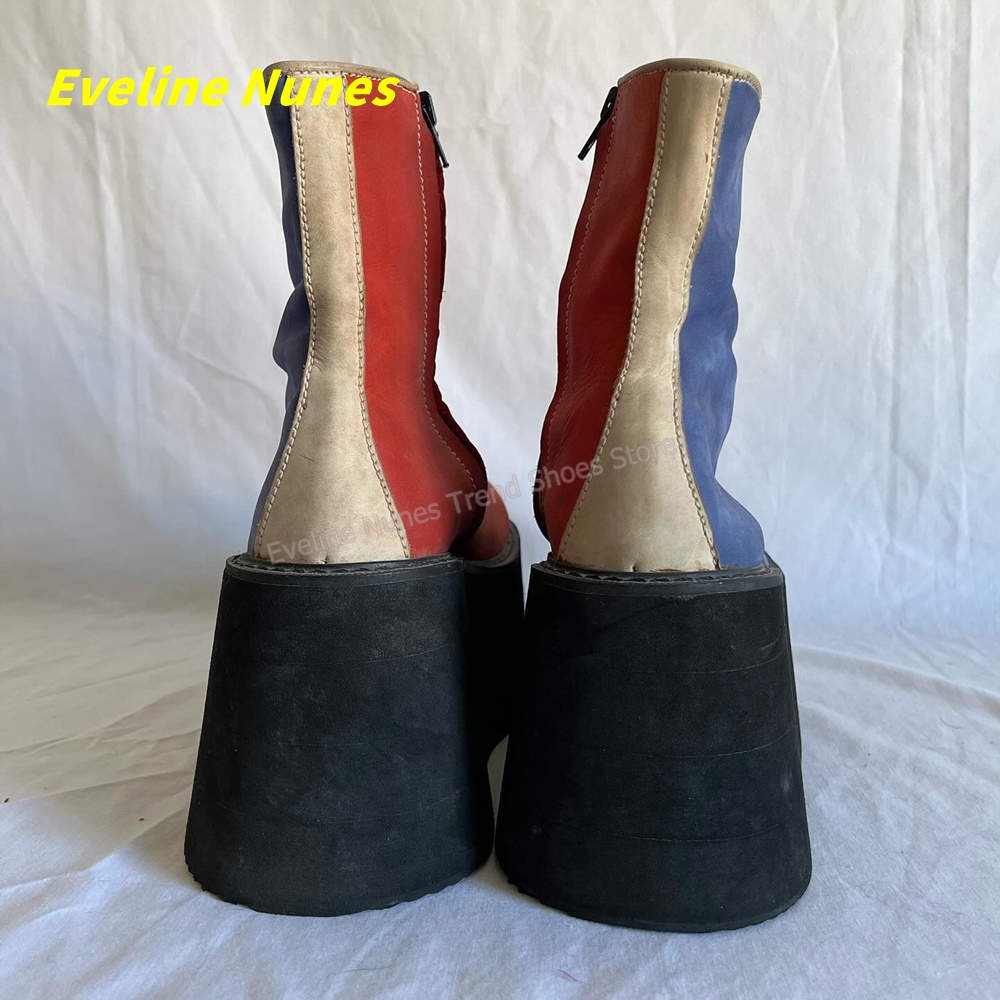 Y2K Red Blue Platform Ankle Bo - Women'S Fashion Trends avis et prix