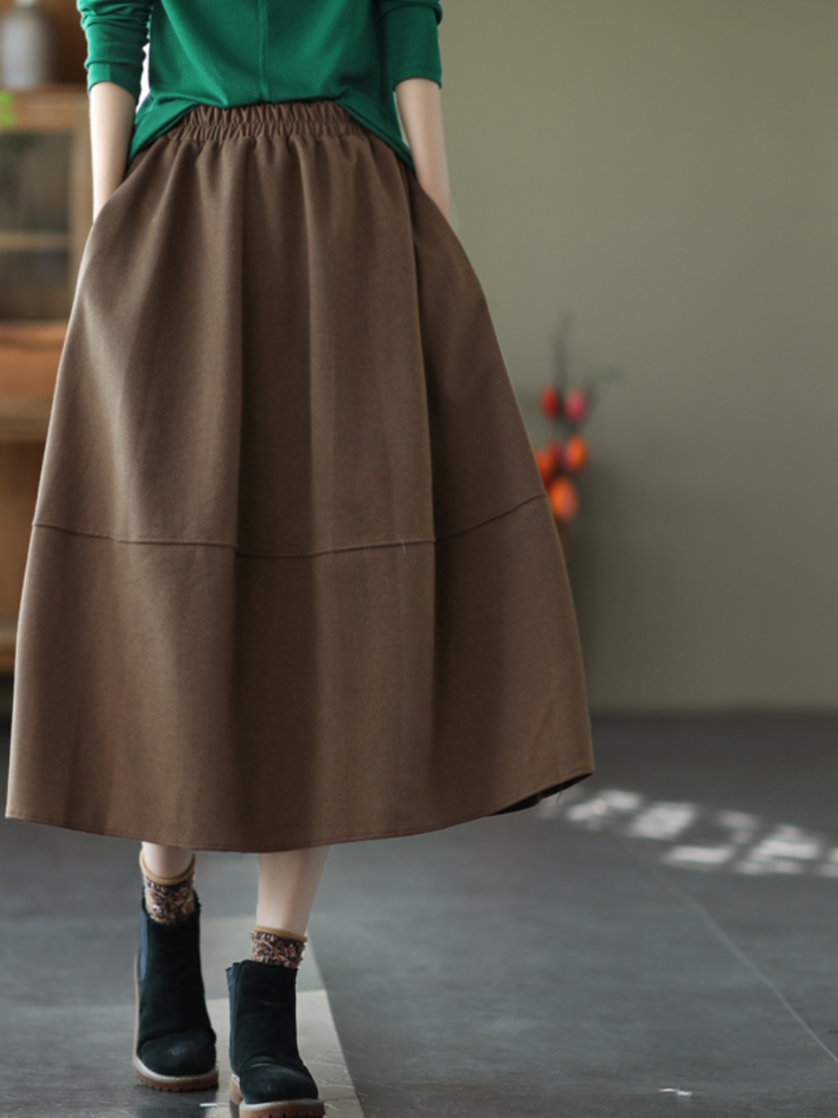 Artistic Midi A-Line Skirt Wom - A-Line Skirt Midi avis et prix
