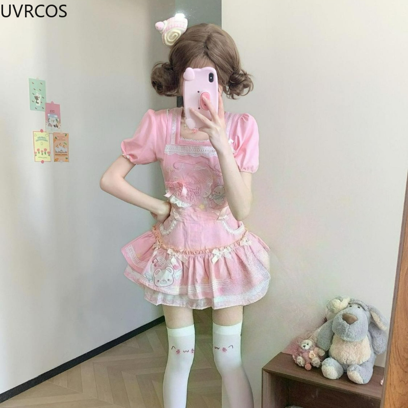 Japanese Kawaii Cute Lolita St - Belted Shirt Dress avis et prix