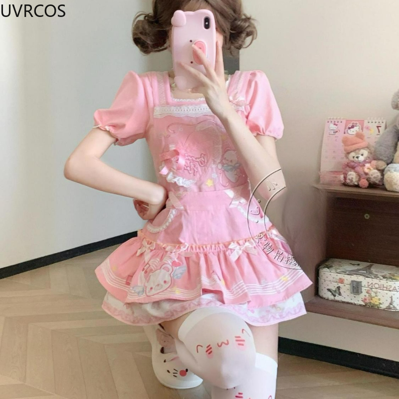 Japanese Kawaii Cute Lolita St - Belted Shirt Dress avis et prix