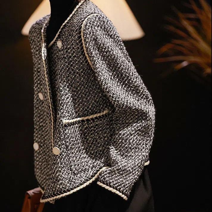 Tweed Jackets Woman White Shor - Women'S Fashion Utility Jacket avis et prix