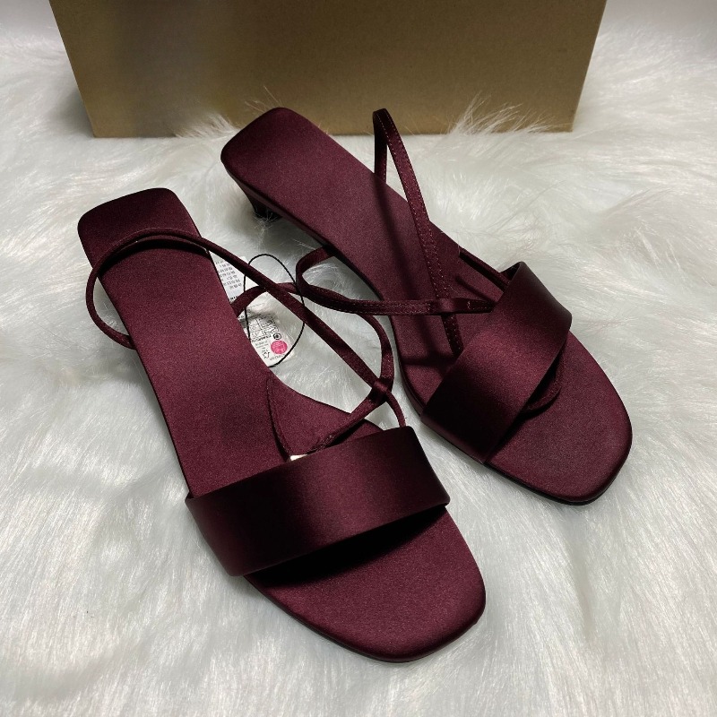 Luxury Satin Ankle Strap Low H - Women Fashion Brand avis et prix