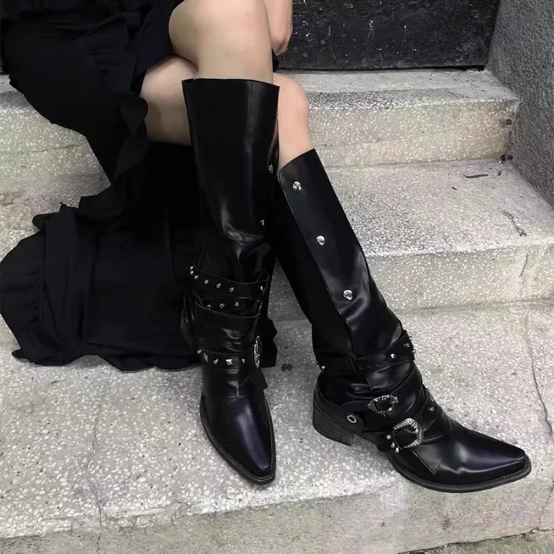Fashion Women Punk Knee-High P - Women'S Fashion Trends avis et prix