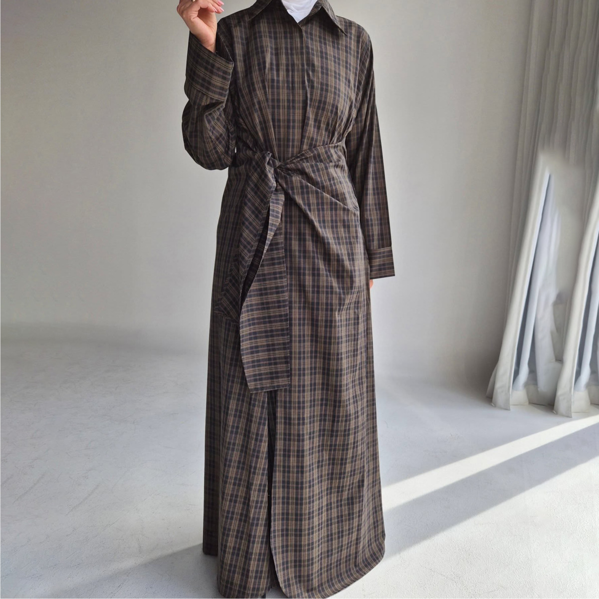 VTKW 2026 New Arrival Women Da - Belted Shirt Dress avis et prix