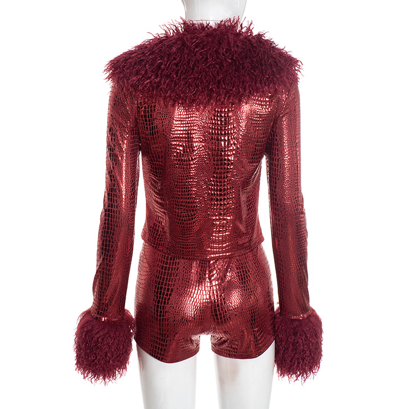 Red Serpentine Metallic Gildin - Women'S Fashion Gilded Age avis et prix