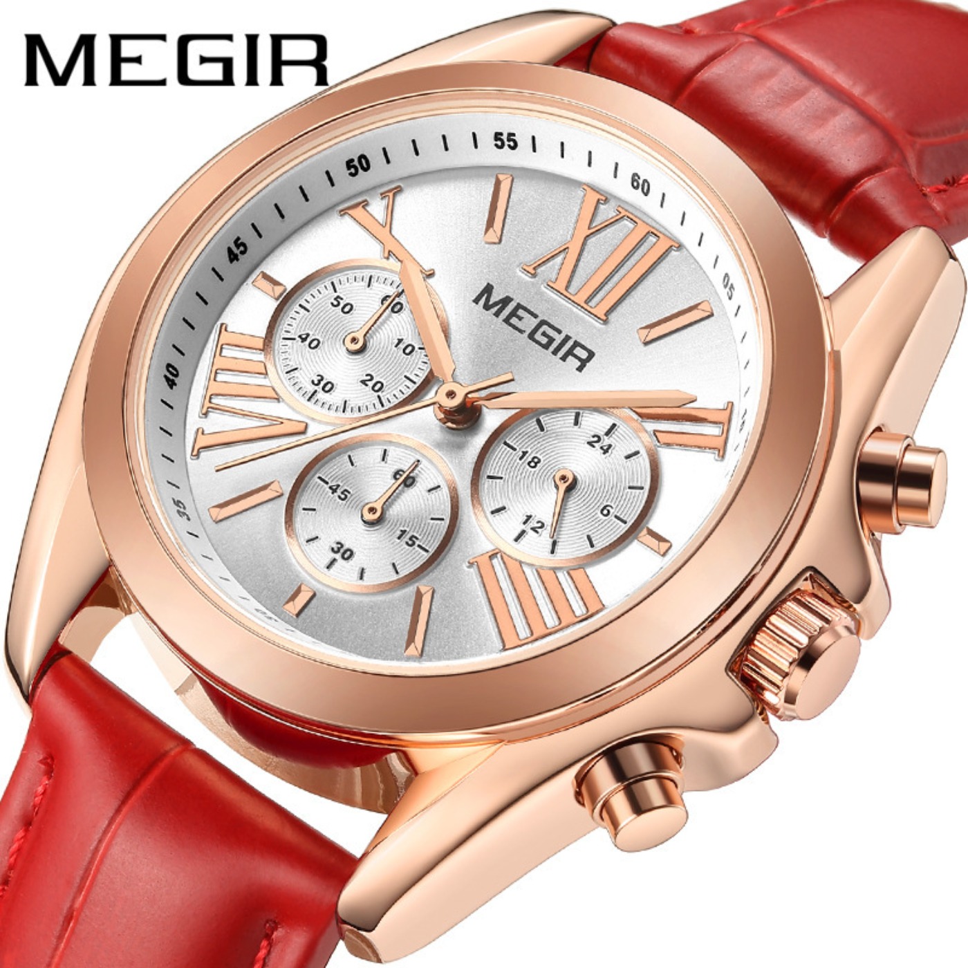 MEGIR New Luxury Leather Watch - Women Fashion Brand avis et prix