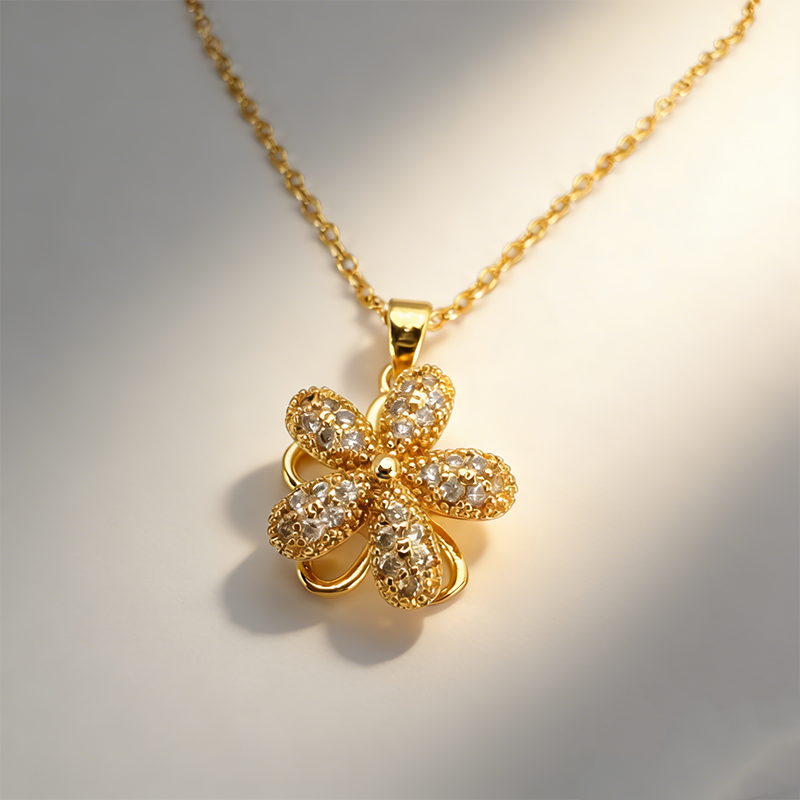 Flower Gilding Necklace Pendan - Women'S Fashion Gilded Age avis et prix