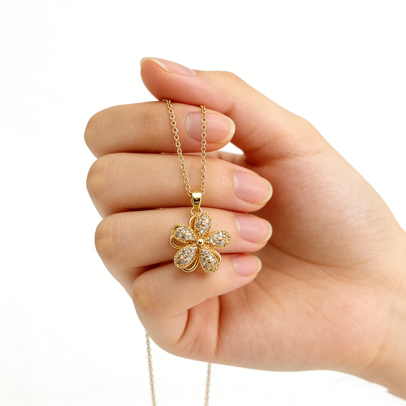 Flower Gilding Necklace Pendan - Women'S Fashion Gilded Age avis et prix